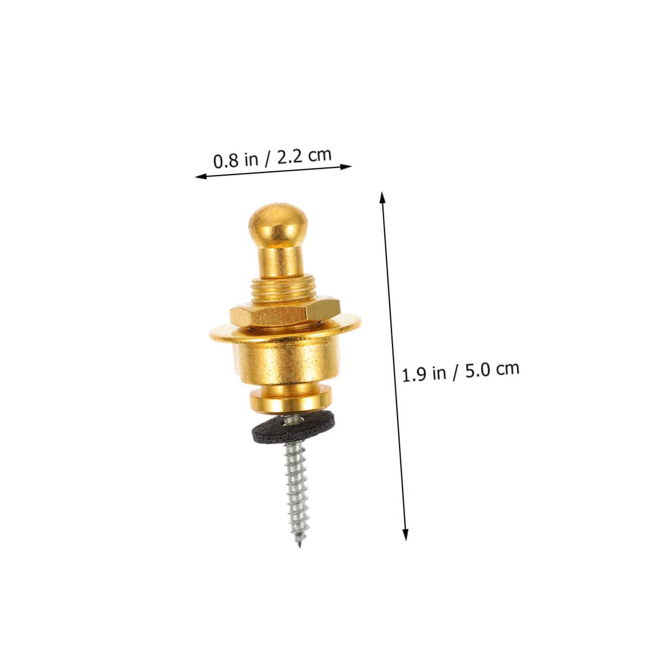 Toddmomy Replacement Guitar Tail Pin Set 6pcs Metal Button Pin for Strap Locks Non-skid for Acoustic Electric Guitars