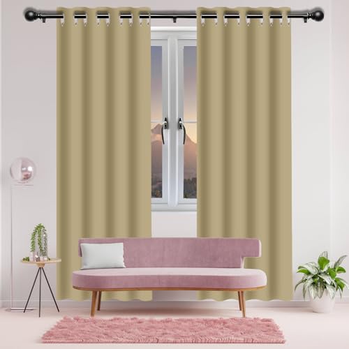 Rideau occultant salon 196 x 189 cm polyester oeillets bloquer lumière chambre
