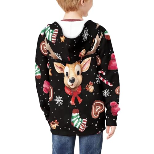 Kids Zipper Hoodies 6-16 Full Zip Hoodie Sweatshirt Jacket with Pocket for Spring Winter2