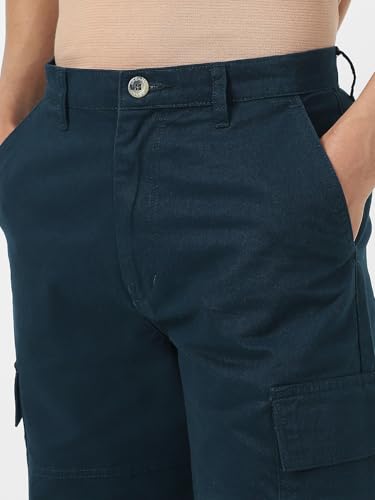 Image of Urbano Fashion Men's Loose Baggy Fit Solid Cargo Chino Trouser Pant with 6 Pockets Non-Stretchable