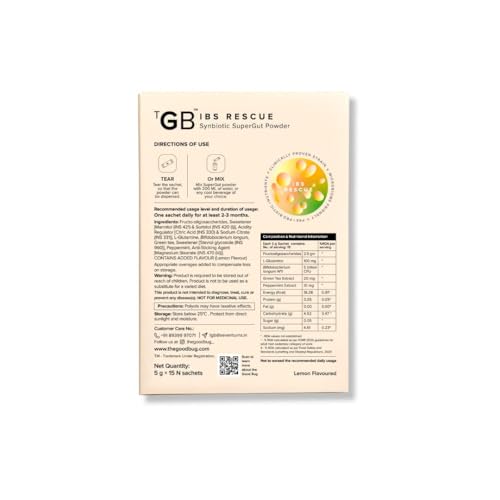 Image of The Good Bug IBS Rescue C SuperGut Powder for Constipation Relief & Irritable Bowel Syndrome | Pre & Probiotic Supplement for Men & Women | 60 Days Pack