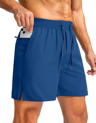 Image of Soothfeel Men's Running Shorts with Zipper Pockets 9 inch / 7 inch / 5 inch Quick Dry Eight Basketball Gym Workout Athletic Shorts