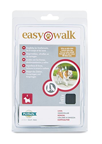 PetSafe Easy Walk Kopfhalfter, Aus widerstandsfähigem und weichem Nylon, Leichtes An- und Ausziehen, Größe L, Schwarz