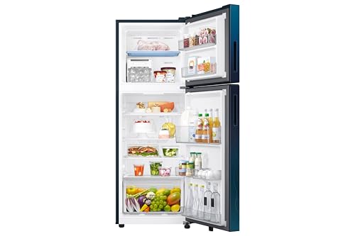 Image of Samsung 236 L, 2 Star, Convertible, Digital Inverter Frost Free Double Door Refrigerator (RT40H28U2PBHL, Paradise Bloom Blue, 2026 Model)