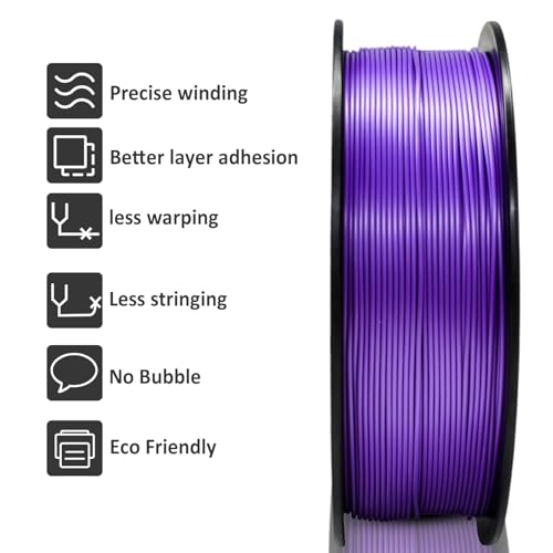 Image of PLA Filament 1.75 mm, GIANTARM 3D Printer Filament PLA Purple 1 kg Spool