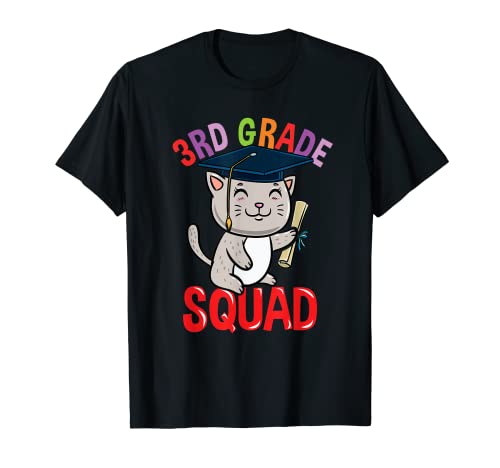 3rd Grade Squad Cat Back To School T-Shirt