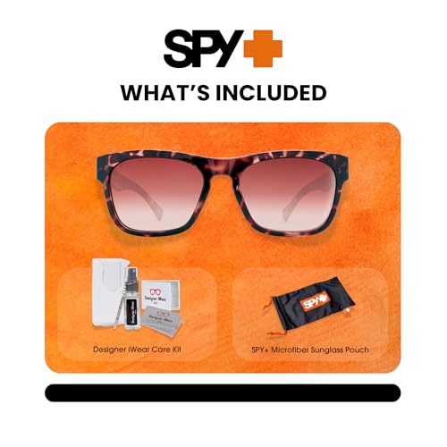 Spy Crossway Square Sunglasses for Men for Women +BUNDLE with ACCESSORY EYEWEAR KIT2