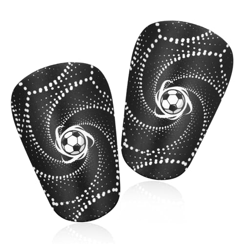 2pcs Mini Soccer Shin Guards, 3.15x1.97in Extra Small Shin Guards Miniature Football Shin Pads Protective Equipment for Athlete Women Men Boys Girls (Soccer Whirlwind)