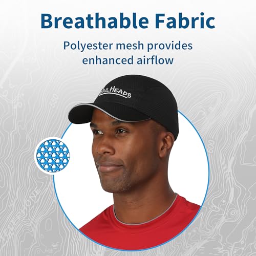 Image of TrailHeads Race Day Men's Running Hat - Lightweight, Quick Dry Mesh Cap with Reflective Accents & Sweatband - Performance Cap