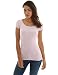 PattyBoutik Women Shadow Stripe Raglan Short Sleeve Knit Top (Pink Small)
