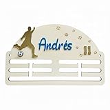 Genérico Ideas CAÓTICAS | Medallero Fútbol de Madera Personalizado con Nombre. El Jugador/a, el Nombre, el balón y el número Hechos en acrílico a Elegir. Fabricado en España.