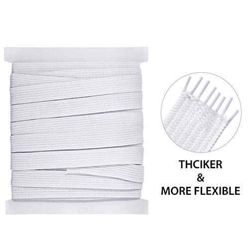 image for Shappy White Wide Sewing Elastic Knit Elastic Spool (1/2 Inch x 11 Yar