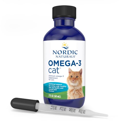 Image of Nordic Naturals Omega-3 Cat | 304 mg Omega-3 Per 1 ml | Fish Oil for Cats with EPA & DHA - Promotes Heart, Skin, Coat, Joint, & Immune Health Unflavored - 2 fl.oz -60 ml