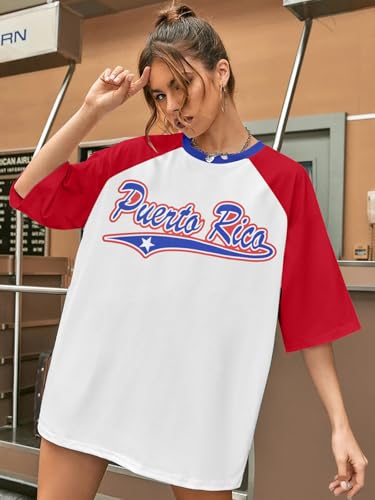 Puerto Rico Shirt Womens Y2k Aesthetic Tops Oversized Boricua Graphic Tees Vintage 90s Short Sleeves Shirts3