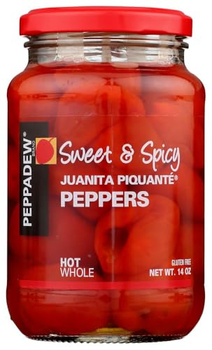 Peppadew® Sweet & Spicy Juanita Piquante Peppers, 14 Ounce HOT, Whole – Gluten Free & Vegan