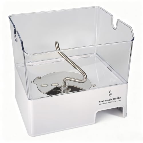 ColleRain WPW10347093 Removable Ice Bin Compatible with Whirlpool Ice Bucket Replacement, W10347093 Ice Maker Assembly for Whirlpool Refrigerator Ice Bin