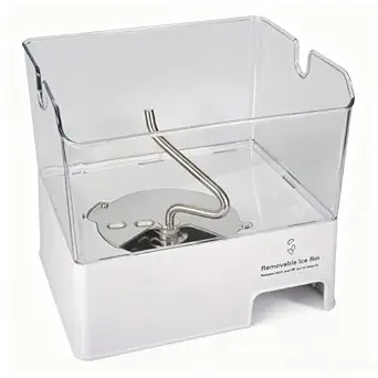 WPW10347093 Removable Ice Bin Compatible with Whirlpool Ice Bucket Replacement, W10347093 Ice Maker Assembly for Whirlpool Refrigerator Ice Bin