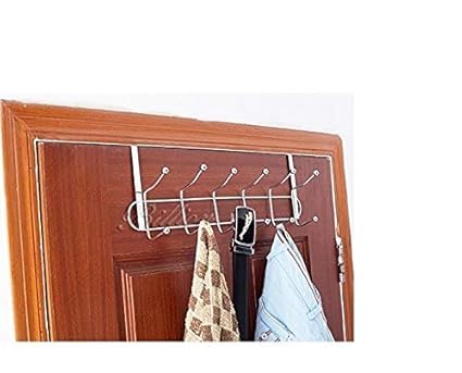MARZIX Multifunctional Metal Chrome Finish Door Hook Organiser/Wall Hook Hanger for Hanging Clothes,, Jackets, Scarfs, Bags, Keys, Towel in Room, Kitchen, Bathroom