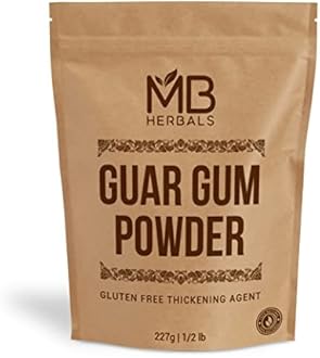 MB Herbals Guar Gum Powder 8 oz (0.5 LB / 227 Gram) | Gluten Free Thickening Agent for Soups Sauces Curries Ice-Creams