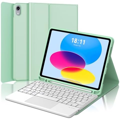 JADEMALL Clavier avec Trackpad pour iPad 10 Cover