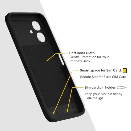 Image of Pikkme Back Cover for Infinix Smart 20 Soft Matte Silicone Mag-Safe Design (Mag-Safe Not Support) Camera Protection | Slim Fit Bumper Cover (Black)