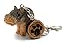 Onwomania - Hippo Hippopotamus Grand Hippopotame - Porte-clés en Bois Fait à la Main, idéal comme Cadeau, par Exemple pour Le Meilleur ami, Le Meilleur ami, la Maman