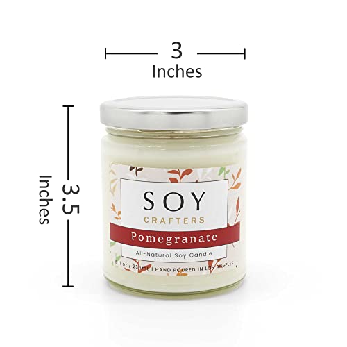 Soy Crafters Natural Soy Candles For Home - Hazelnut Coffee Scented Candle, Hints Of Maple & Cream | 9Oz Glass Jar Candle #TOP2