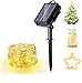 Produktbild Haofy LED Lichterkette Solar Außen, 20M 200 LED String Lights mit Batterie, 8 Modi Strombetrieben lichterketten für Zimmer Innen DIY Weihnachten Deko, Warmweiß[Energieklasse A+]