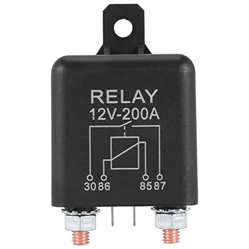 Nagoyuki 12V 200A Rele Normalmente Abierto de 4 -Carga Dividida Marina automotriz Resistente