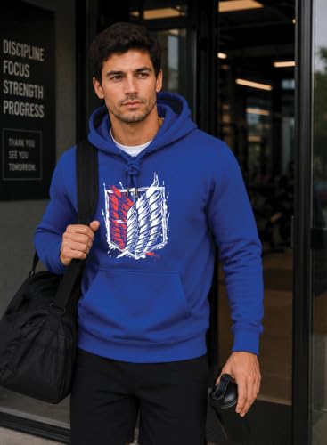 Image of ADRO Mens Abstract Graphic Hoodie | 320 GSM Cotton Poly Fleece | Regular Fit Contemporary Artistic Sweatshirt for Winter & Streetwear