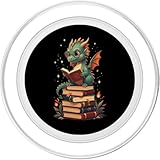 Zoom IMG-1 cute dragon reading book bookworm Zoom IMG-1 cute dragon reading book bookworm
