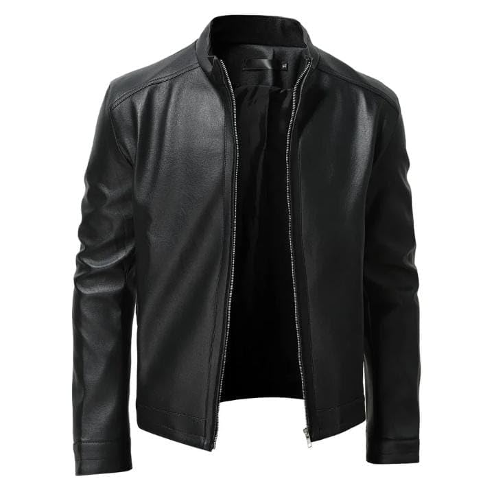 GENTLE FAKE LEATHER JACKET ブラック GENTLE FAKE LEATHER JACKET ブラック GENTLE FAKE LEATHER JACKET