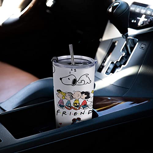 Onsafe Sno0Py Tumbler Cup Stainless Steel Double Wall Vacuum Thermos With Lid Straw Travel Thermos Cup 590Ml #TOP1