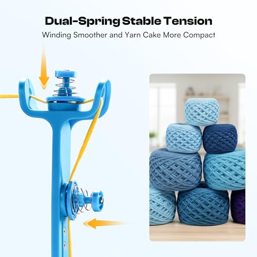 Image of Caydo M1L Cordless Electric Yarn Winder, Rechargeable 2H Running Time, Blue