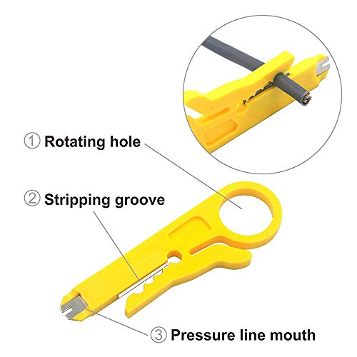 Vce Combo Keystone Punch Down Stand And Mini Wire Stripper Cutter For 90/180 Degree Rj45 Cat5/Cat5E/Cat6/Cat6A Rj11 Rj12 Keystone Jack Modular Coupler #TOP4