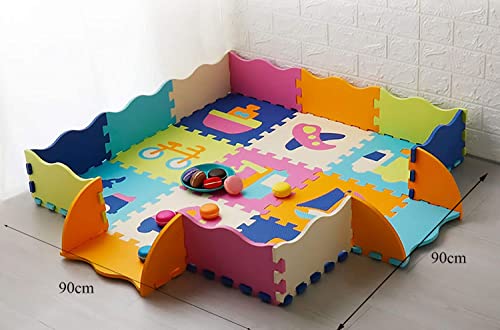HB.YE Kleurrijk tapijt kruipmat speelmat babymat puzzelmat baby schuim puzzelmat vanaf nul kinderen speeltapijt speelmat baby kruipvloer slaapkamer yoga gymhal (auto, 9-delig) - Afbeelding 7