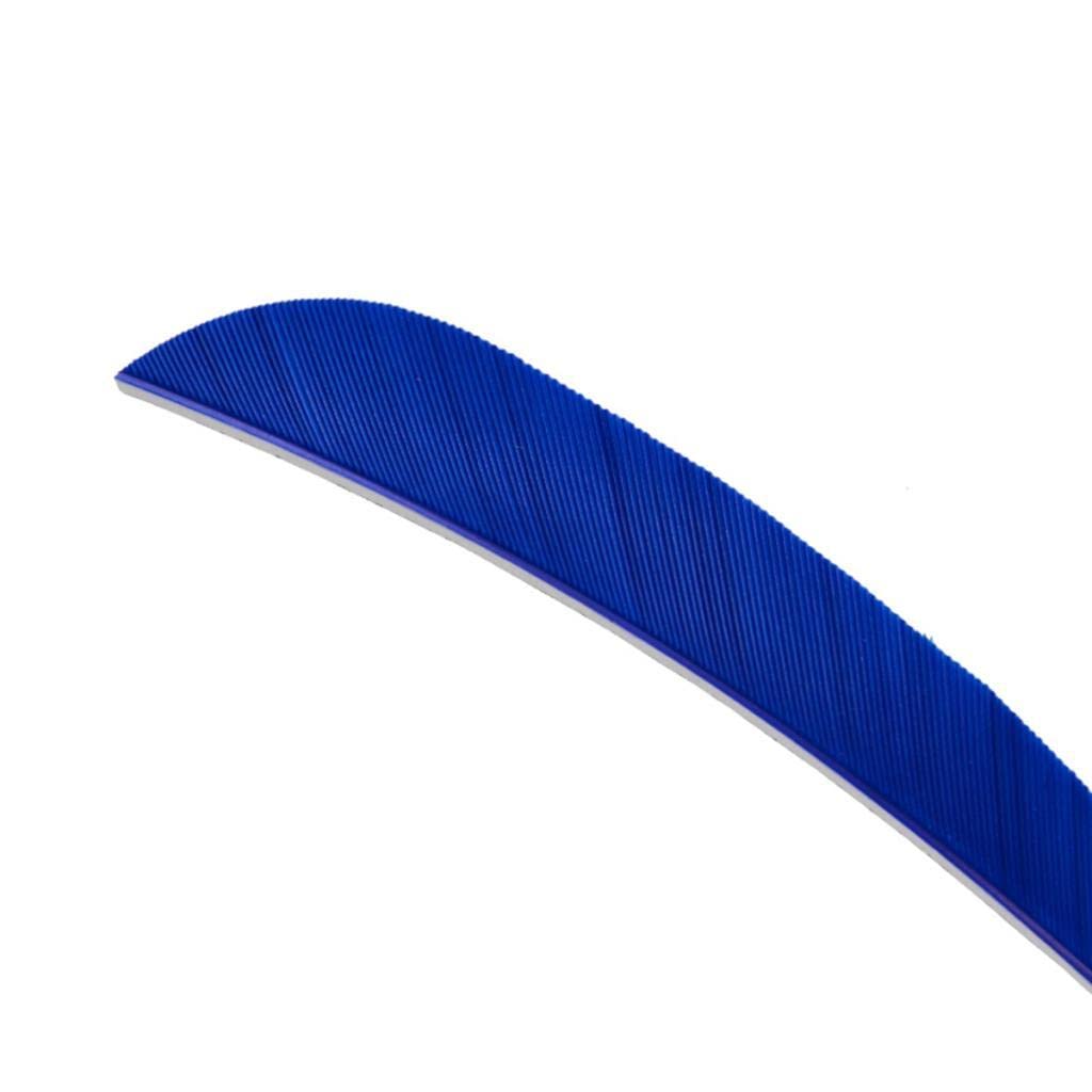 CALANDIS® 12Pcs 5 inch Fletching Arrow Feathers Archery Turkey Feathers Dark Blue-picture-10