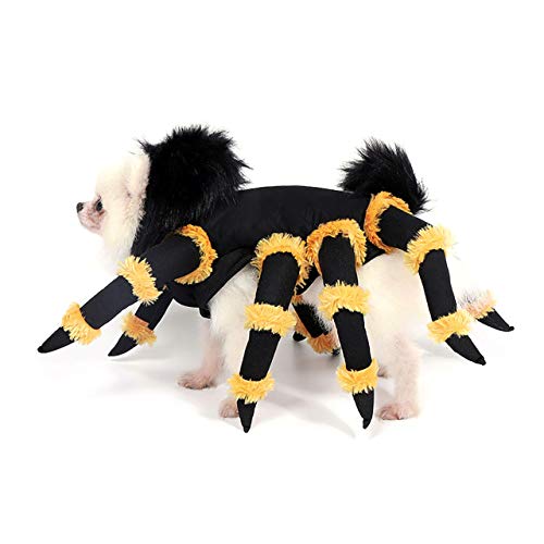 Yoption Spider Dog Costumes, Funny Pet Halloween Christmas Cosplay Dress Outwear Coat Apparel Hoodie (L) #TOP3