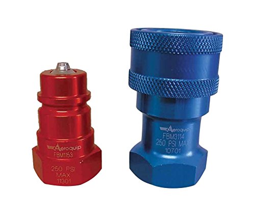 Aeroquip FBM1153 Male Half; 250 PSI Working Pressure; -15 deg. F To +300 deg. F; 1.73oz