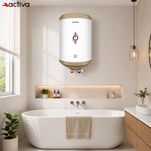 Image of ACTIVA Amazon 10L Storage Water Heater | 3kW Fast Heating | ISI Copper Heating Element | Anti-Rust Tank | ABS Body | BEE 5 Star Rated | Energy Efficient | 2 Year Warranty