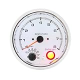 Gatuida Compteur De Vitesse Numérique Automatique Compatible 12 V Cadran De 95 Mm Câblage Facile Pour 2 X 1 000 À 8 X 1 000 Tr/min