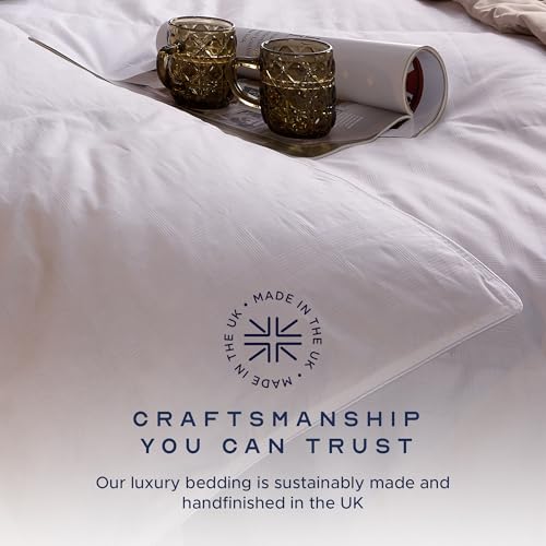 Snuggledown Hungarian Goose Down King Size Duvet 4.5 Tog - Lightweight Summer Quilt with Ethically Sourced 80:20 Blend | UK-Made, 300tc Cotton Cover, Box Stitch, Washable (225 × 220cm)
