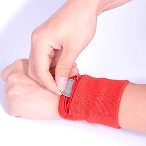 2Piece Sports Wrist Pouch Pocket Wallet with Zippered for Running Walking Hiking Cycling Yoga, and More