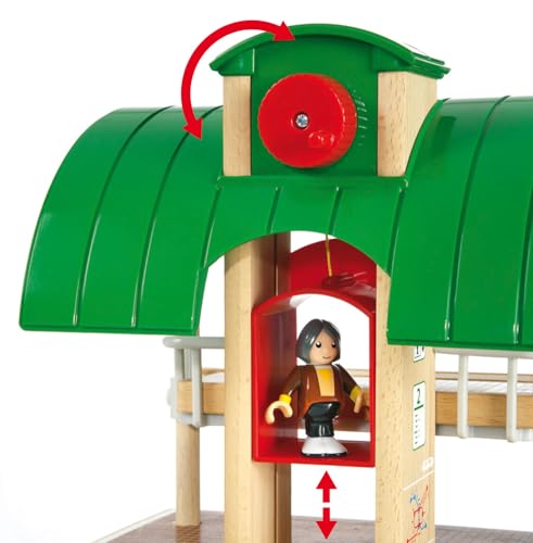 BRIO World 33512 Großes BRIO Bahn Reisezug Set - Eisenbahn mit Bahnhof, Schienen und Figuren - Kleinkinderspielzeug empfohlen ab 3 Jahren