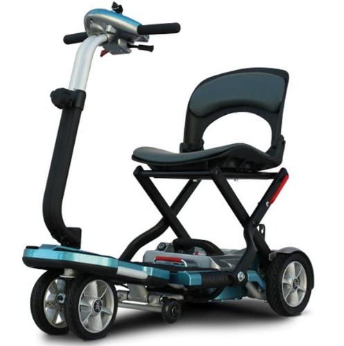 EV Rider Transport Plus - Manual Folding Scooter Power Mobility (SeaFoam Blue) - Thumbnail 2