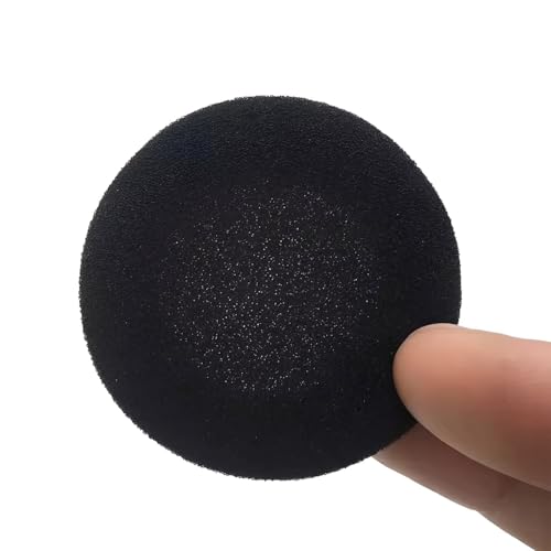 Image of Hicle 45mm Round Foam Ear Cushion Pads - Compatible with Sennheiser PX100, Koss Porta Pro, and Similar On-Ear Headphones (5 Pairs, Black)