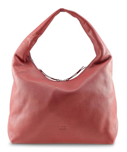 Sac hobo Jost Vika L rouge grand format porté épaule femme