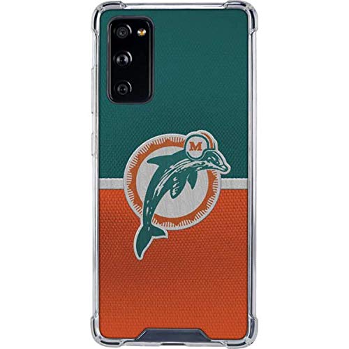 Skinit Clear Phone Case Compatible with Galaxy S20 FE - Officially Licensed NFL Miami Dolphins Vintage Design