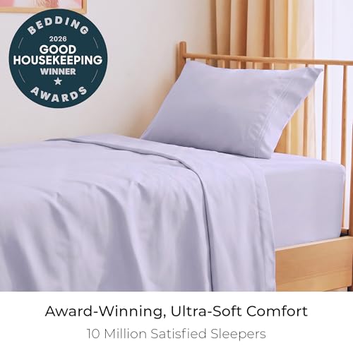 Image of Mellanni Twin Sheets Set - 3 PC Iconic Collection Bedding | Hotel Luxury, Extra Soft, Cooling Bed Sheets - Wrinkle, Fade, Stain Resistant (Twin, Lavender)