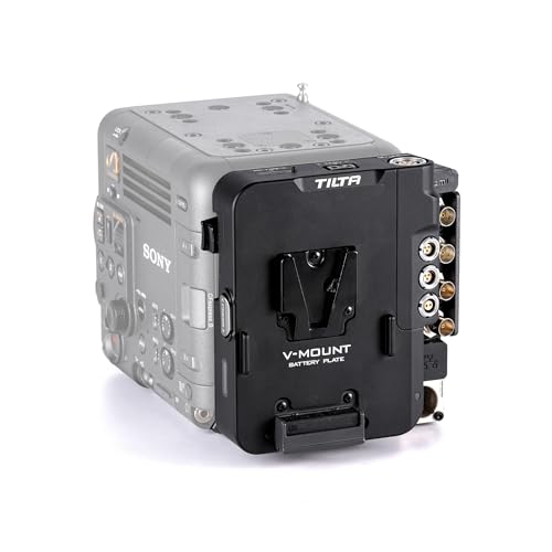 Image of Tilta Battery Plate Compatible with Sony BURANO | Includes P-Tap, 3-Pin Fischer, 2-Pin Fischer and USB-C | Aluminum Alloy | DC Power Input via 6-Pin Lemo | ESR-T18-BTP-V (V Mount)